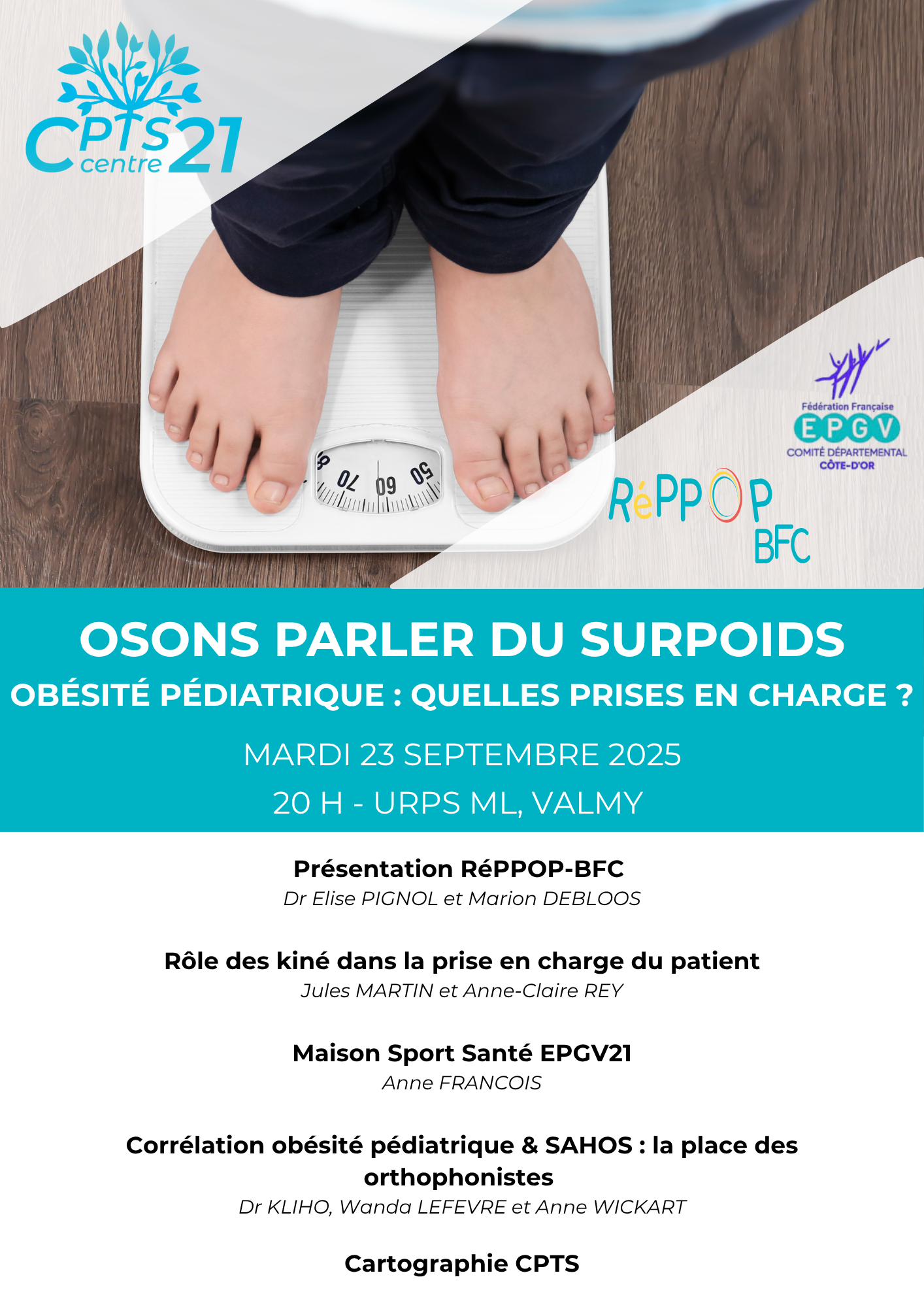 Conférence de la CPTS Centre 21 sur l'obésité pédiatrique et ses prises en charge
