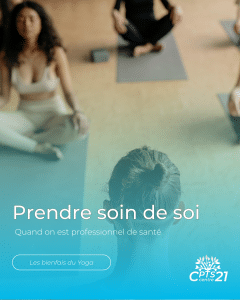 Image d'un groupe prenant soin de soi en faisant du Yoga